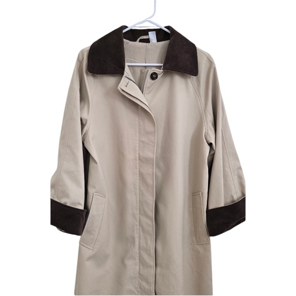 H&M Long Canvas Twill Chore Barn Jacket Tan Brown size XL - Picture 8 of 11